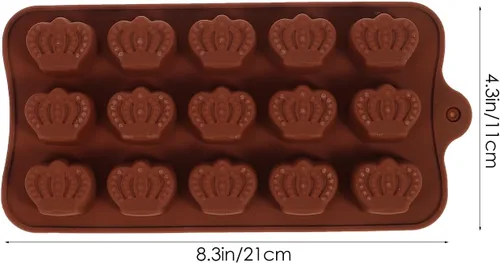 Miniatura 5 de Cabilock 2 moldes de silicona para dulces, moldes de chocolate, moldes de corona, moldes de gomitas, molde de silicona para hornear, bandeja