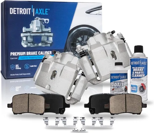 Miniatura 116 de Detroit Axle - Pastillas de freno de cerámica delanteras Reemplazo de pinza de freno derecha para Dodge Ram 1500 Dakota, Ram 1500 Classic - Juego