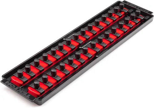 Miniatura 7 de TEKTON 3/8 Pulgadas de accionamiento x 8 Pulgadas de riel de enchufe, 10 clips (negro) OSR11210 Fabricado en EE. UU