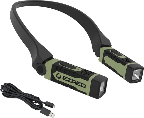Miniatura 9 de EZRED NK15-OR ANYWEAR Luz de cuello recargable para iluminación sin manos, naranja, luz perfecta para mecánicos, camping, caza, proyectos