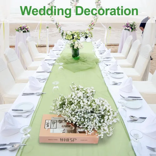 Miniatura 5 de Paquete de 12 flores artificiales de aliento de bebé, tallos flexibles de 21 pulgadas para ramos de boda, centros de mesa del hogar y decoración al