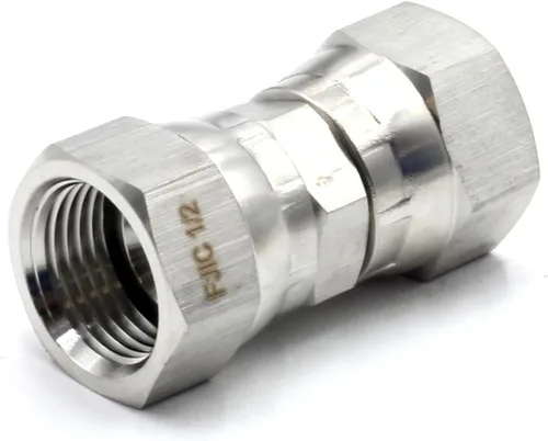 Miniatura 2 de HFS (R) 1/2" hembra JIC giratorio x 1/2" hembra JIC tuerca giratoria Unión de acero inoxidable 304