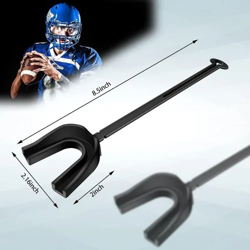 Miniatura 2 de TOODOO 3 protectores bucales de fútbol con correa para jóvenes, protector bucal suave para jóvenes, boquilla de fútbol para boxeo, lacrosse, Negro