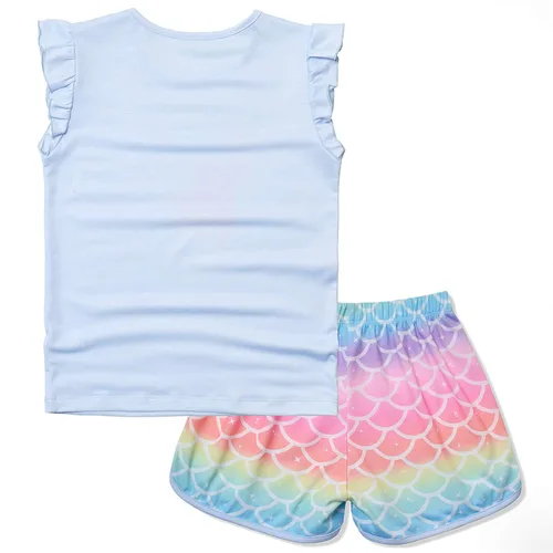Miniatura 2 de CHILDRENSTAR Pijama de niña a juego y muñeca Sets verano Pjs Flutter manga ropa de dormir