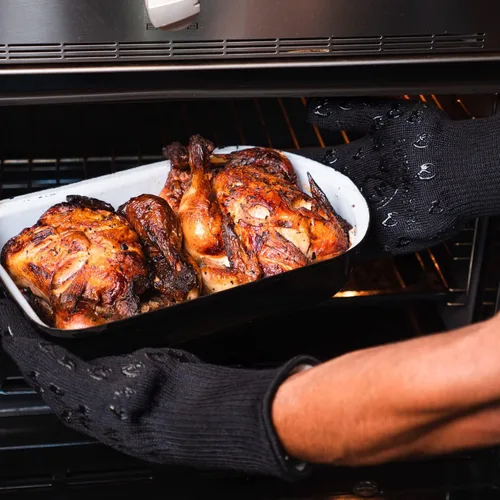 Miniatura 3 de Guantes para horno Grill Armor – Guantes resistentes al calor de 932 °F, al fuego y a los cortes para barbacoa, parrilla, cocina, asado, horneado