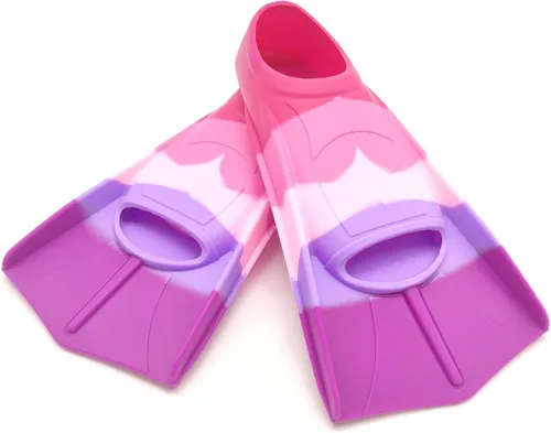 Swimming Training Fins,Kids Swim Fins,Comfortable Swimming Flippers Suitable for Children,Beginners,Girls,Boys,Adults BB-arco iris colorido
