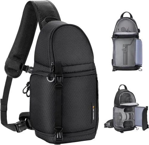 K&F CONCEPT Bolso de Hombro para Cámara Bolso Bandolera para Cámara Mochila para Cámara DSLR/SLR/Sin Espejo para Fotografía Compatible con
