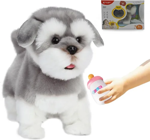 Miniatura 10 de CU-MATE Juguetes eléctricos de peluche para perros de 12 pulgadas, juguete electrónico de peluche para perro, robot interactivo, juguete interactivo