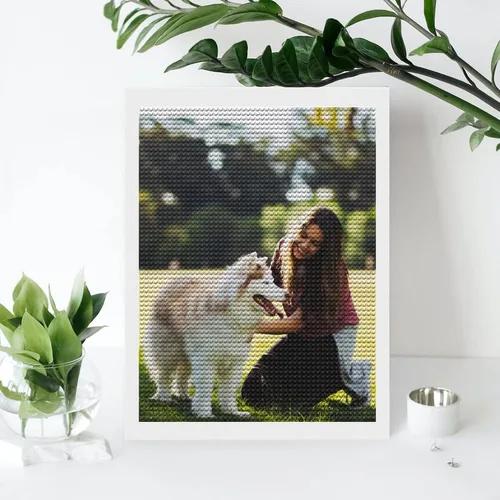 Miniatura 8 de Oznufi Kits de pintura de cuentas personalizadas para adultos, taladro completo, cuentas de fotos 5D personalizadas, imagen personalizada, regalos