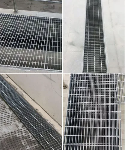 Miniatura 3 de Rejilla de acero galvanizado Filtro de drenaje Rejilla de placa Rejilla de agua de lluvia, Rejilla de alcantarillado de drenaje de piso, Rejillas