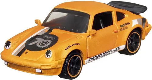 Matchbox Moving Parts - Vehículo fundido a presión de 70 años de edición especial, HMV12 ~ Inspirado en el Porsche 911 Turbo de 1980 ~ 1/5 naranja y