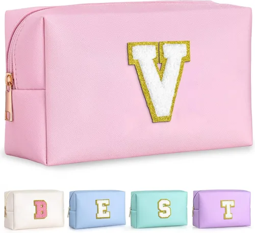 Miniatura 162 de TOPEAST - Bolso de maquillaje para mujer, G Blanco nacarado-rosa