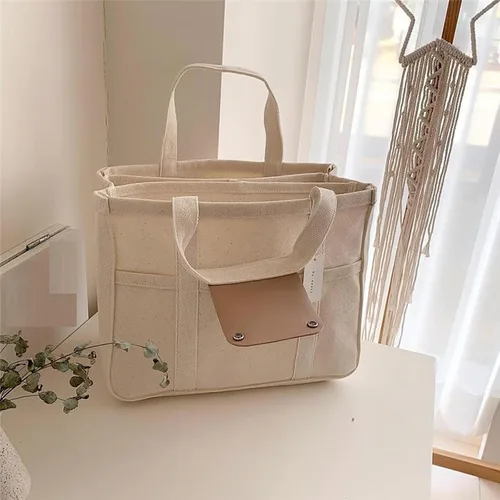 Miniatura 6 de Moonelo Everything - Bolsa de lona para mujer con compartimentos, gran capacidad