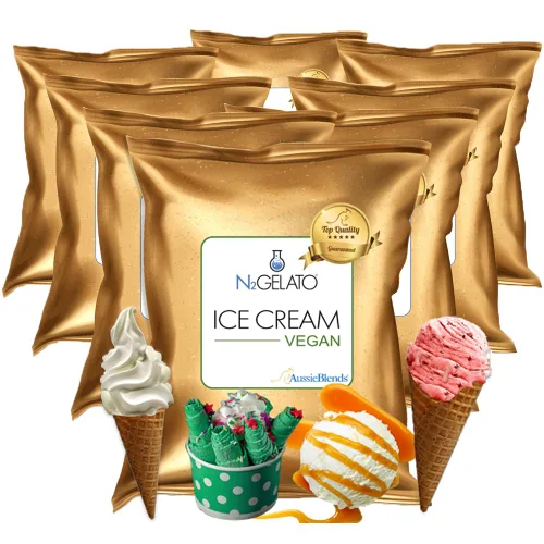 Miniatura 7 de AussieBlends Mezcla de helado vegano de coco para helado suave, helado, helado enrollado, base de helado de nitrógeno líquido y más, a base