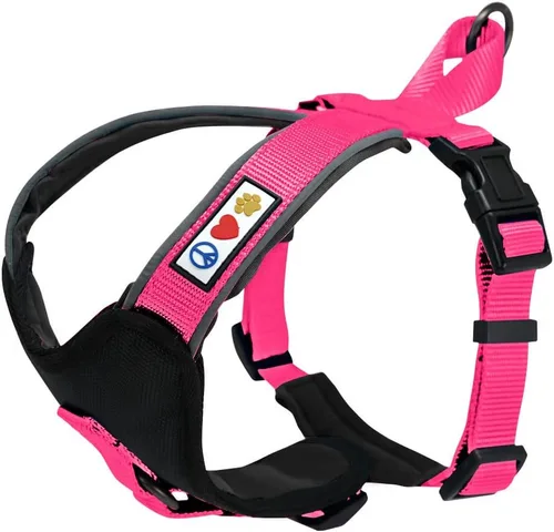 Miniatura 18 de Arnés para perro Pawtitas para entrenamiento de suave, ajustable, reflectante, acolchado para cachorros, Azul