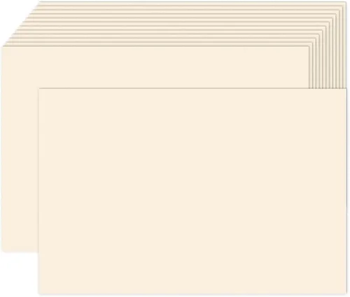 Miniatura 16 de Goefun - Tarjetas de papel kraft marrón de 4 x 6 pulgadas, paquete de 100 tarjetas de índice sin rayas de 80 libras para invitaciones, negocios