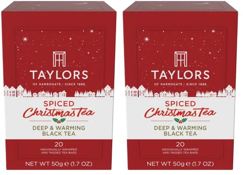 Miniatura 13 de Taylors of Harrogate Classic Chai, té negro, bolsas envueltas individualmente, 20 unidades (paquete de 1), especiado, aromático y cálido
