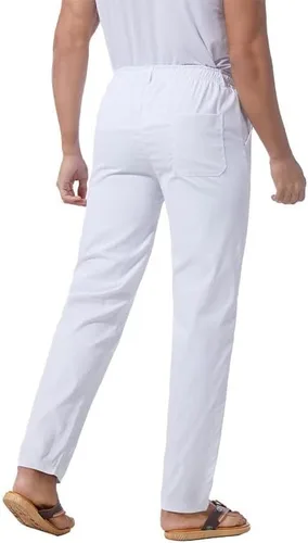 Miniatura 32 de Pantalones casuales de lino de algodón para hombre, pantalones sueltos de playa, pantalones largos de yoga ligeros