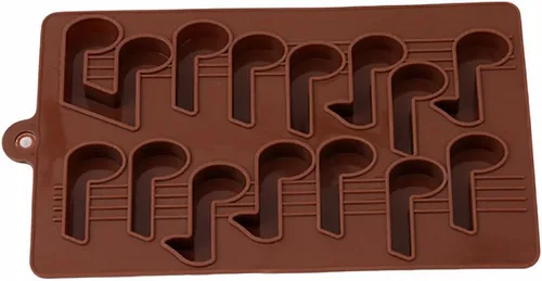Miniatura 3 de Juego de 2 moldes para guitarra y notas musicales, moldes para instrumentos musicales, molde de silicona para chocolate, gelatina, cubitos de hielo