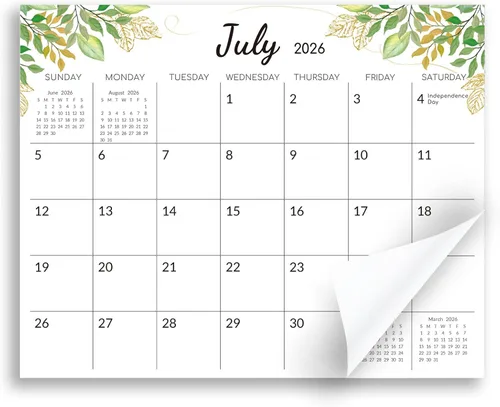 Magnetic Calendar for Refrigerator, 10"x 8" Fridge Calendar from Jul. 2026 to Dec. 2027, Wall Calendars 2026-2027 Prefect for Planning and