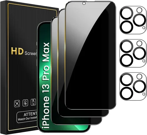 Miniatura 21 de Romkasi Paquete de 3 protectores de pantalla de privacidad para iPhone 11 de 6.1 pulgadas con 3 protectores de lente de cámara, película de vidrio