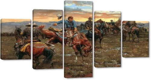 Miniatura 64 de 5 piezas de pintura sobre lienzo ardiente de fénix dibujado en estilo heráldico fuego fénix arte de pared vintage impresiones obras de arte arte