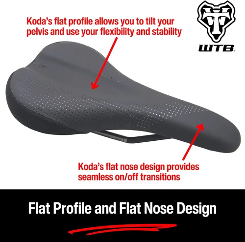 Miniatura 3 de WTB Koda Mountain Bike Seat (Saddle) - Gravel, Trail & Bikepacking (Medium/Wide, 3 Rail Options)