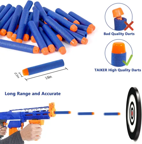 Miniatura 6 de Paquete de 2 chalecos tácticos para niños, juego de pistolas Nerf N-Strike Elite Series Wars con dardos de repuesto, clips de recarga, bolsa