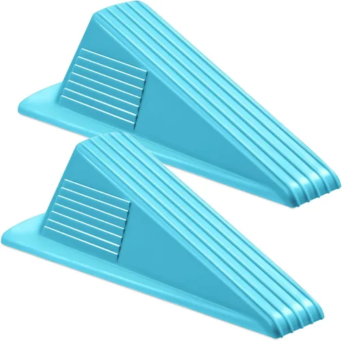 Miniatura 24 de Frienda 4 Piezas Topes de Puerta Jumbo Resistentes Tope de Puerta Alto hasta 2 pulgadas Cuña Alta TPR Cuña Grande Apilable Gran Tope de Goma