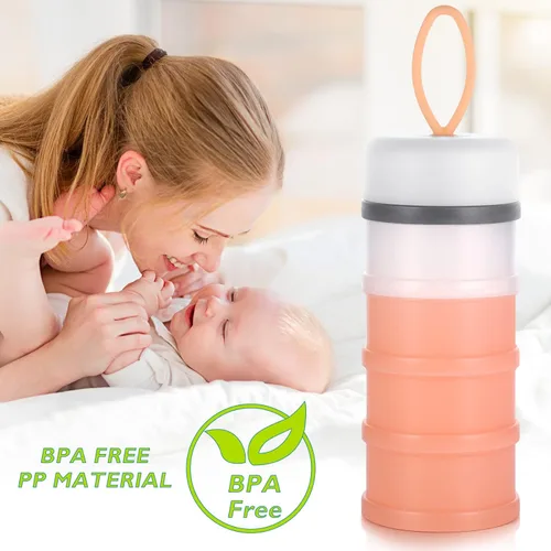 Miniatura 7 de Accmor Paquete de 2 Dispensadores de Fórmula para Bebés Para Llevar, Dispensador de Fórmula Apilable Contenedor de Fórmula Para Llevar, Contenedor