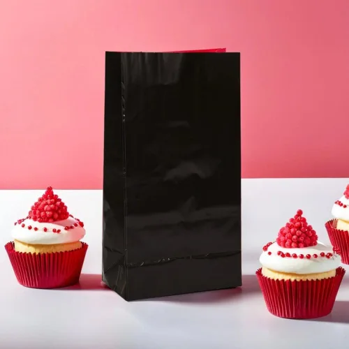 Miniatura 3 de Bolsas de papel brillante para regalos, 12 unidades, 12 unidades, Negro