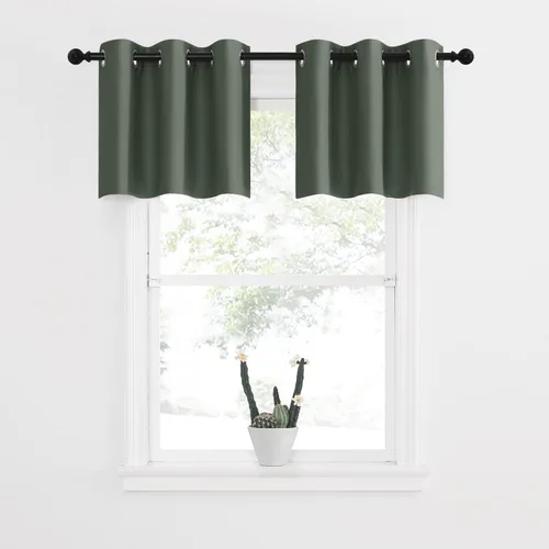 Miniatura 87 de NICETOWN Cortinas opacas de cocina para ventana sobre el fregadero, aislamiento térmico, decoración del hogar, pequeños niveles opacos con ojales