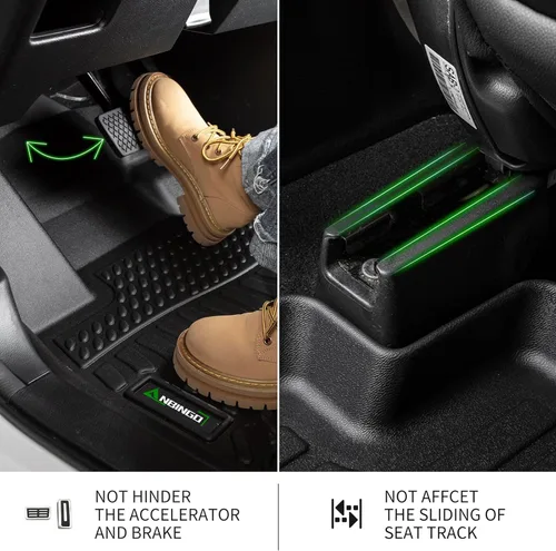 Miniatura 6 de ANBINGO - Tapetes para el piso para automóvil, impermeables, aptos para todo tipo de clima, resistentes, protectores de piso de TPE, para filas