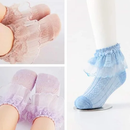 Miniatura 8 de Juebm Infant Baby Girls Ruffle Socks Toddler Dress socks,Pack of 356 Baby Frilly Lace Ankle Socks