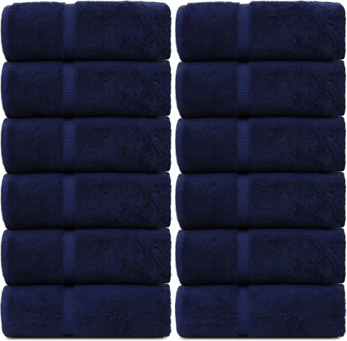 Miniatura 56 de Luxury Hotel & Spa Collection - Toalla ecológica de 100% algodón turco de 27 x 54 pulgadas (27 x 54 onzas), de secado rápido, para baño, borde