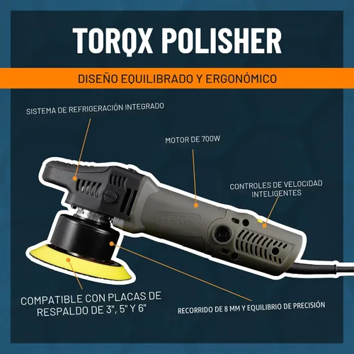 Miniatura 6 de Chemical Guys TORQX - Kit de pulidora orbital aleatoria, almohadillas, pulidores y compuestos, kit de pulido de automóvil seguro para camiones, SUV