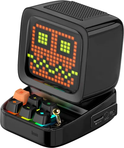 Miniatura 4 de Divoom Ditoo - Altavoz Bluetooth retro de arte pixelado con pantalla frontal de 16X16 LED controlada por aplicación (color negro)