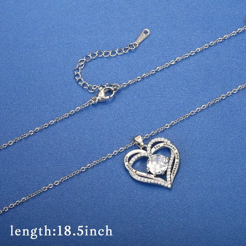 Miniatura 11 de Collares de corazón para mujer como regalo de Navidad para ella, collares rojos con texto en inglés "I Love You" como regalo de cumpleaños