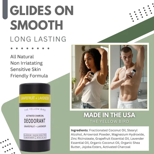 Miniatura 4 de Desodorante de magnesio para hombres y mujeres, desodorante natural, fabricado en Estados Unidos, sin aluminio y bicarbonato de sodio. Protección