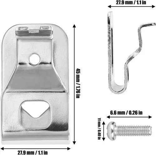 Miniatura 5 de Clips de cinturón para Dewalt, paquete de 2 ganchos de clip para cinturón de taladro Dewalt para Dewalt N268241 apto para herramientas eléctricas