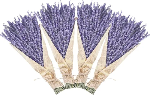 Paquetes de Lavanda Seca, Uieke Flores de Lavanda Seca Natural 280-300 Tallos 16" para Decoración de Bodas en el Hogar Arreglos Florales Accesorios