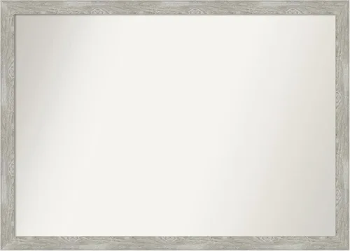 Miniatura 168 de Amanti Art Espejo de baño gris para sobre el fregadero, 31 x 48 pulgadas, espejo de tocador rectangular estrecho de color gris, marco de madera