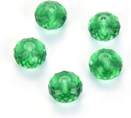 Miniatura 53 de 50 cuentas de cristal Adabele austriaco de 0.394 pulgadas facetadas sueltas Rondelle Siam rojo espaciador compatible con cristales de Swarovski 5040