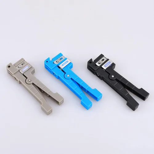 Miniatura 4 de Herramienta de pelacables de fibra óptica de acero inoxidable de tres agujeros Pigtail Cable Stripping Alicates 1 unids