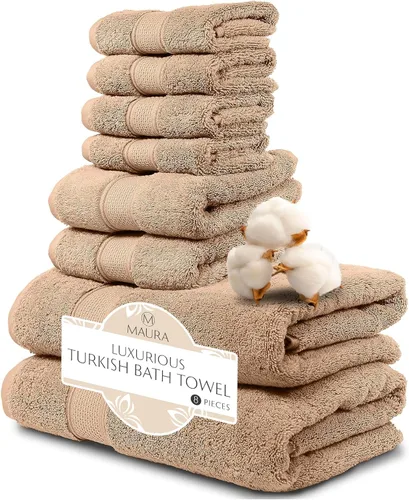 Miniatura 39 de Set de 8 piezas de toallas de baño. 2017 (Nueva colección). 2 toallas de baño, 2 toallas de mano, 4 paños. Toallas turcas calidad premium. Super