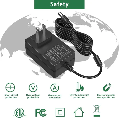 Miniatura 3 de Adaptador de fuente de alimentación de 24 V 1.5 A (36 W máximo) – Convertidor AC/DC clase 2 con 5 puntas para tira LED, CCTV, enrutador, barra