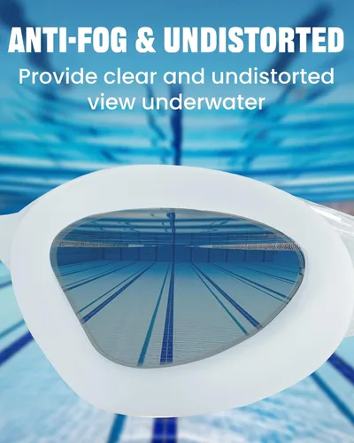 Miniatura 6 de Keary Gafas de natación para adultos para hombres y mujeres, gafas de natación para jóvenes, protección UV, antivaho, gafas de agua para piscina Gris
