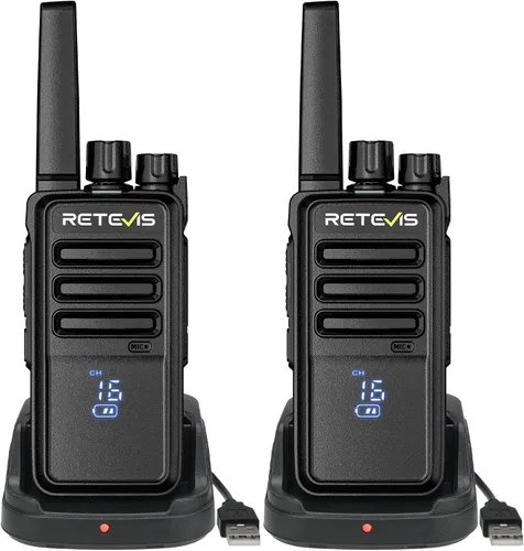 Retevis RT68H Walkie Talkies para adultos, radio de 2 vías de largo alcance, intuitivo, canal, pantalla de energía, VOX manos libres, bloqueo de