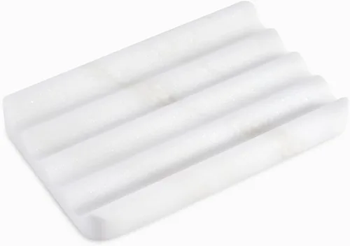 Miniatura 8 de Jabonera de mármol para ducha, soporte de jabón de barra con diseño de ondas de agua, fácil limpieza para fregadero de cocina, baño, bandeja de Agiax