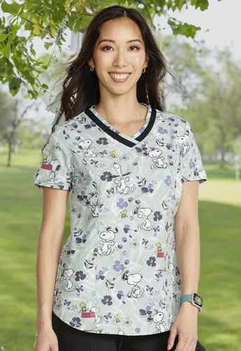 Miniatura 7 de Tooniforms Regalos de enfermera Mujer Scrubs Top Shaped V-Cuello Print TF769